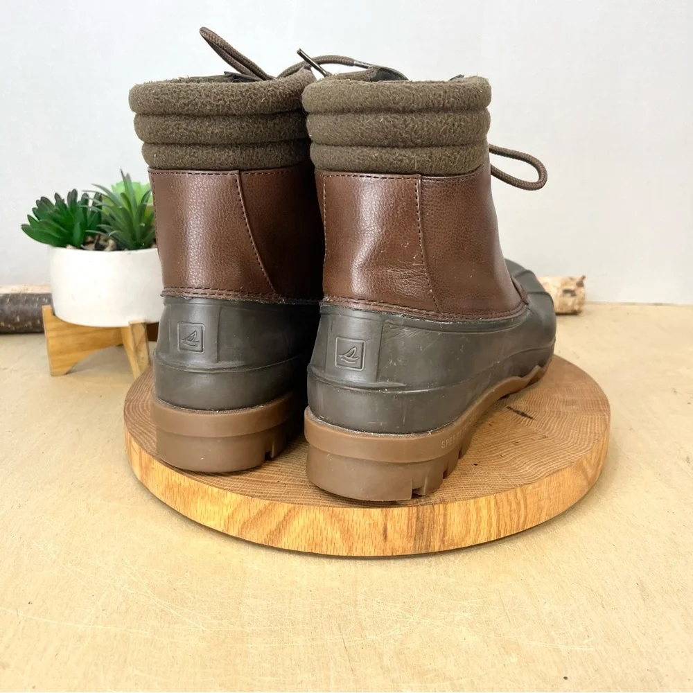 Sperry Men’s Thinsulate Duck Boots Brown Size 10 Waterproof Winter